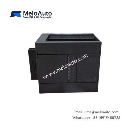 Siemens 6ES7221-1BF10-0XA0 digital input module for S7-1200. 8x24V DC inputs, configurable delay, LED status, compact and reliable.