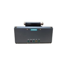 Siemens 6GK1901-0AA00-0AC0 Industrial Ethernet transceiver with dual interfaces, 12 Mbit/s, 24V, -25°C to +60°C. Includes mounting kit.