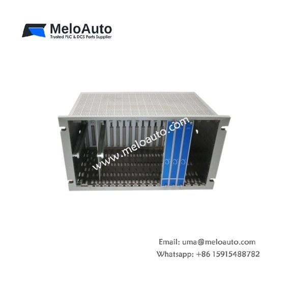 Bently Nevada 3500/05-01-02-00-00-00 system rack for 3500 series. 15 slots, 19-inch, 6U, 6.8 kg, -30 to 65°C. Industrial chassis.
