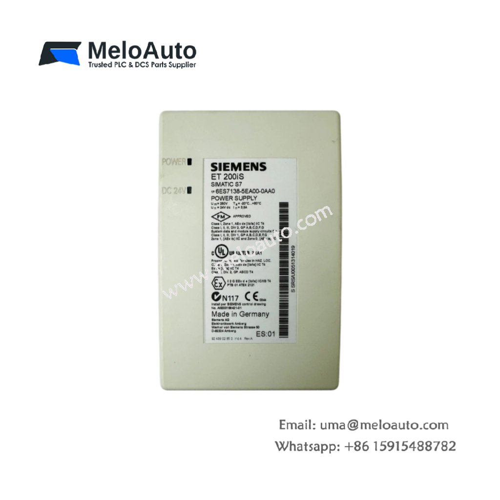 Siemens 6ES7138-5EA00-0AA0 Industry Service Card for ET 200S
