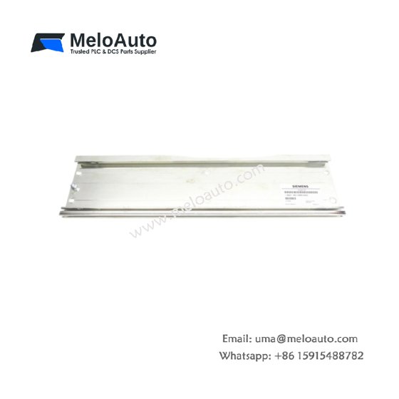 Siemens 6ES7390-1AE80-0AA0 mounting rail for S7-300. 530mm length, steel, zinc-plated, secure module installation. Reliable and durable.