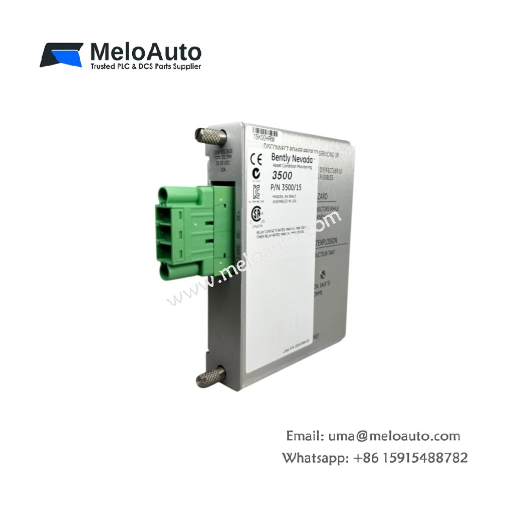 Bently Nevada 3500/15 133300-01 DC Power Input Module