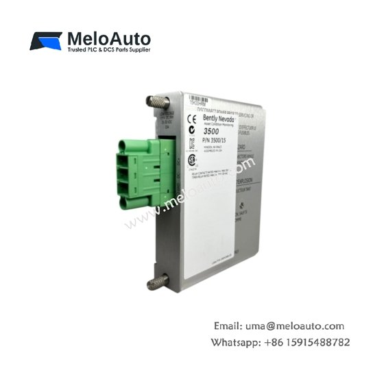 Bently Nevada 3500/15 133300-01 DC Power Input Module delivers 24V DC at 4A, 96W output, 90-264V DC input, and hot-swap capability for 3500 racks. Bently Nevada 3500/15 133300-01 DC Power Input Module delivers 24V DC at 4A, 96W output, 90-264V DC input, and hot-swap capability for 3500 racks.