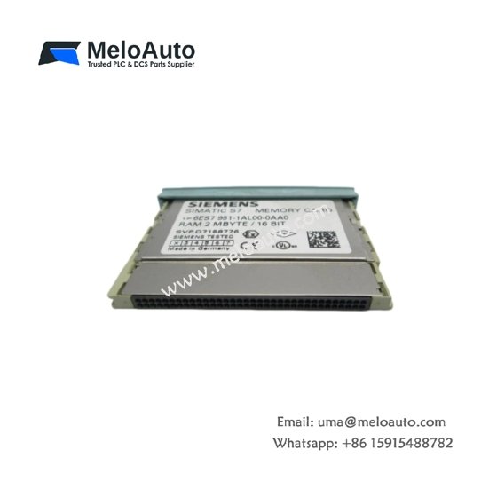 Siemens 6ES7951-1AL00-0AA0 SIMATIC S7 RAM memory card offers 256 KB battery-backed storage for S7-300 and S7-400 systems.