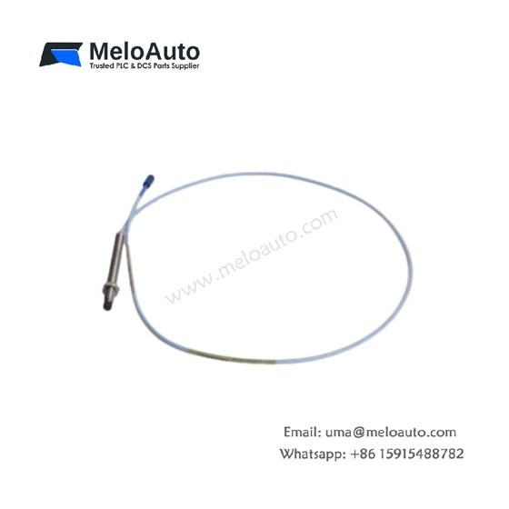 Bently Nevada 330103-19-25-10-01-00 3300 XL 8mm proximity probe. 2mm range, 7.87V/mm, M10x1 thread, -52°C to 177°C.