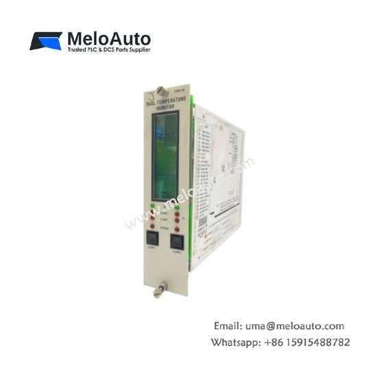 Bently Nevada 3300/36 dual temperature monitor, 2 RTD/thermocouple inputs, 16-bit resolution, 4-20mA outputs, rack-mount, 0.43 kg
