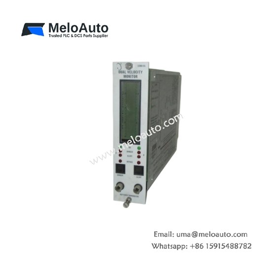Bently Nevada 3300/55-03-14-14-14-00-00-07-00 dual velocity monitor, 2 channels, 4–20 mA output, velocity transducer inputs, 24V DC