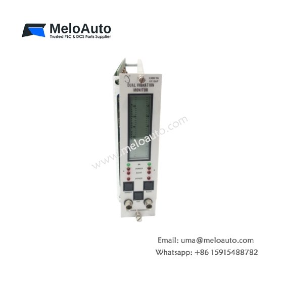 Bently Nevada 3300/16-12-01-02-01-02-00 dual vibration monitor, 2 proximity inputs, 0-200µm range, 16-bit, 4-20mA, Modbus RTU