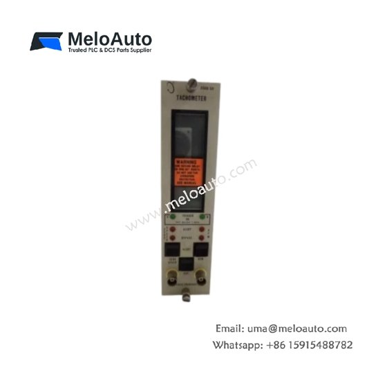 Bently Nevada 3300/50 tachometer module for speed measurement. 0.1% accuracy, 1-100,000 RPM range, 0.82kg. For turbine and compressor