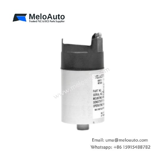 Bently Nevada 16699-10-02-01 Velocity Seismoprobe: 20 mV/mm/s sensitivity, 10–1,000 Hz range, 140 g weight. Passive vibration sensor