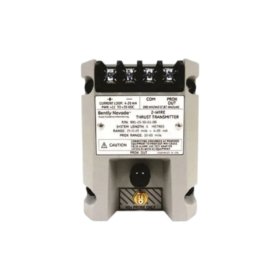 Bently Nevada 991-06-50-01-00 thrust transmitter. 4-20 mA loop-powered output, 25.4 mm range, DIN rail mount, -40 to 85 °C.