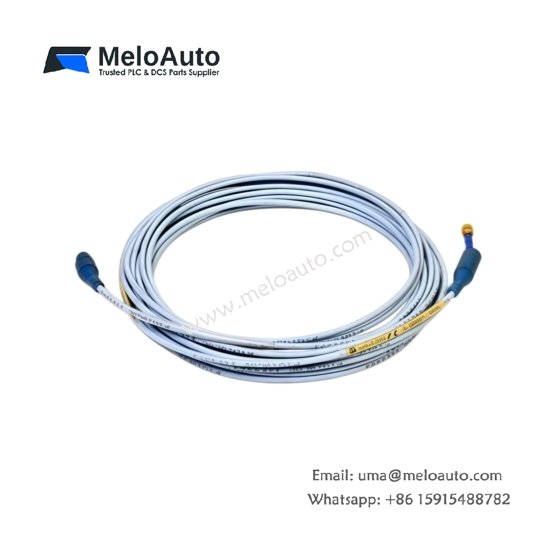 Bently Nevada 330130-085-02-CN extension cable features 8.5m length, 75Ω triaxial construction, connector protector, and NEPSI/CCC approvals