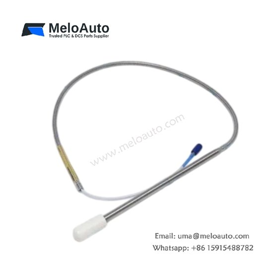 Bently Nevada 330909-00-99-10-02-00 3300 NSv proximity probe: 5 mm tip, 1 m length, 304 SS body, 7.87 V/mm sensitivity.