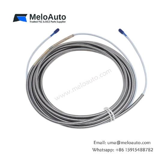 Bently Nevada 330130-080-01-05 armoured extension cable: 8 m length, 75 Ω triple-shielded coaxial, 01 connectors, stainless steel armour. Bently Nevada 330130-080-01-05 armoured extension cable: 8 m length, 75 Ω triple-shielded coaxial, 01 connectors, stainless steel armour.