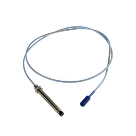 Bently Nevada 330104-00-17-05-02-00 8mm probe with 170mm case, 0.5m armored cable, ClickLoc connector. M10x1 thread, -24VDC, 4mA output.