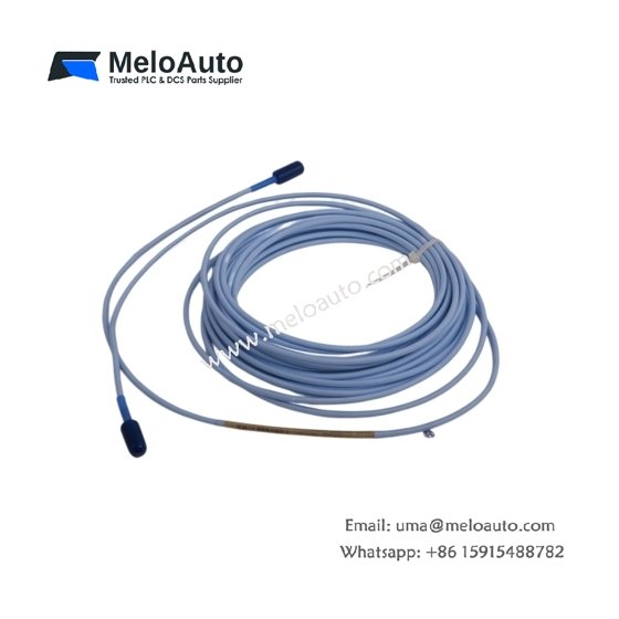 Bently Nevada 330130-080-00-00 8m standard extension cable for 3300 XL 8mm systems. 75Ω triaxial FEP, -51°C to +177°C, ClickLoc connectors.