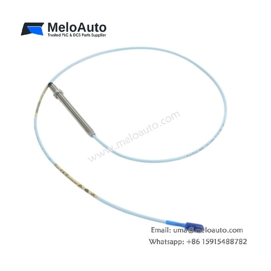 Bently Nevada 330101-00-47-10-02-00 8mm proximity probe. 7.87 mV/µm sensitivity, 10m cable, -35 to 177°C tip rating. For turbine vibration