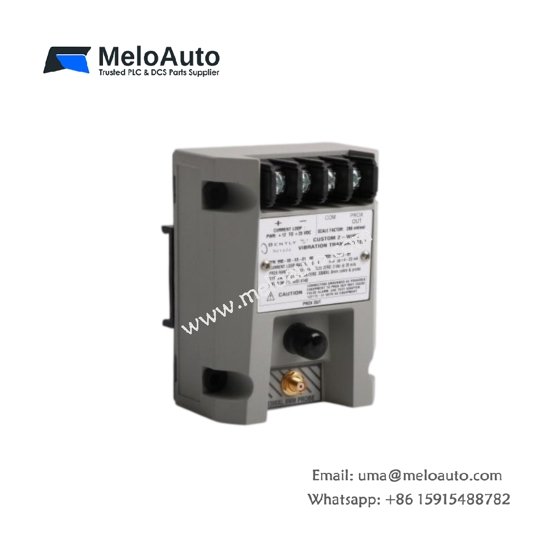 Bently Nevada 990-08-XX-01-00 vibration transmitter offers 4-20 mA output, dual relays, IEPE sensor compatibility, ATEX certification Bently Nevada 990-08-XX-01-00 vibration transmitter offers 4-20 mA output, dual relays, IEPE sensor compatibility, ATEX certification