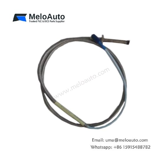 Bently Nevada 330104-00-10-10-02-00 proximity probe offers 0.25-2.0 mm range, 200 mV/mil sensitivity, -51 to 177 °C operation, and 5.0 m cable