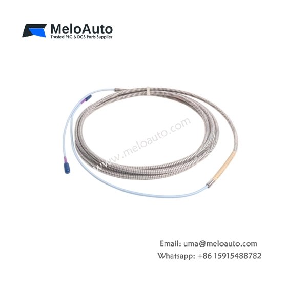 Bently Nevada 330730-040-01-00: 4.0 m extension cable, 75 Ω triaxial, ClickLoc connectors, -35°C to +177°C range, 25.4 mm bend radius