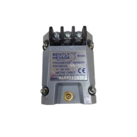 Bently Nevada 330100-50-00 Proximitor sensor: 0–10 kHz, 0–2 mm range, -17.5 to -26 Vdc supply, 12 mA draw. View full 3300 XL specs.