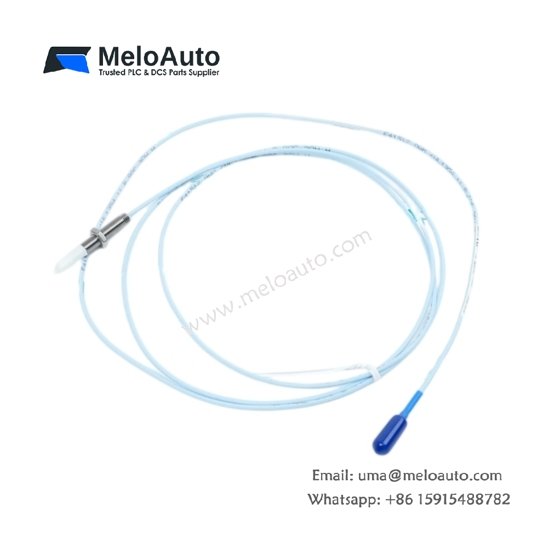 Bently Nevada 330173-00-04-20-02-05 3300 5 mm proximity probe: 0–1.5 mm range, 7.87 V/mm, -35°C to +177°C. 0.4 m cable, M8 thread.