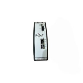 ProSoft PLX31-EIP-PND device gateway: EtherNet/IP to PROFINET conversion, dual Ethernet ports, DIN rail mount, 90×140×115 mm