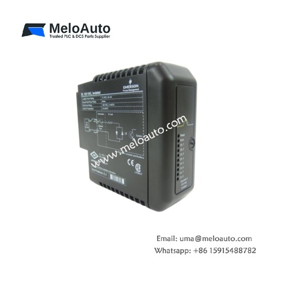 Emerson KJ3001X1-BC1 Input Module: discrete contact sensing, backplane interface, 0–60°C range, 0.25 kg, compact chassis-mount design