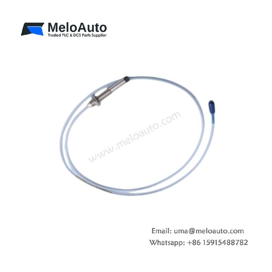 Bently Nevada 330103-00-05-10-01-00 3300 XL 8 mm proximity probe: 0–2 mm range, 7.87 V/mm, -35°C to +177°C. 0.5 m cable, M10 thread