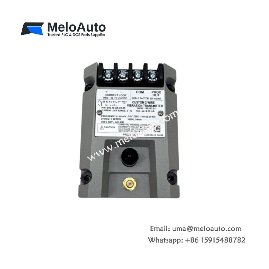 Bently Nevada 990-10-XX-02-00 2-Wire Vibration Transmitter for Machinery Monitoring