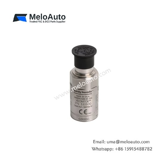 Bently Nevada 330500-00-20 330500 Velomitor sensor. Piezoelectric velocity, 3.94 mV/mm/s, 4.5-1000 Hz, -55°C to +150°C