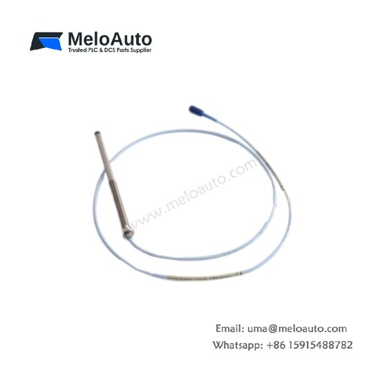 Bently Nevada 330104-00-08-05-02-00 3300 XL 8 mm proximity probe: 7.87 mV/µm, 0.25–2.3 mm range, 316 SS case, API 670 compliant.