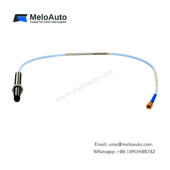 Bently Nevada 330101-00-40-05-02-00 3300 XL 8 mm proximity probe: 0–2 mm range, 7.87 V/mm, -35°C to +177°C. 4.0 m cable, M10 thread
