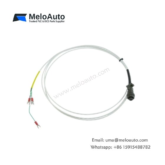 Bently Nevada 16710-08 interconnect cable: 8.0 m length, shielded twisted pair, 2-pin Mil-spec, -40°C to +85°C. View full technical specs.
