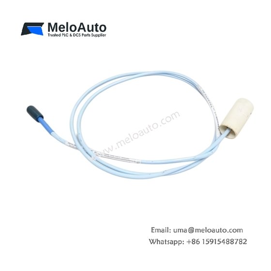 Bently Nevada 330101-00-08-05-02-00 proximity probe: 7.87 mV/µm, 0.25–2.3 mm range, 0.8 m cable, 316 SS case, API 670 compliant.