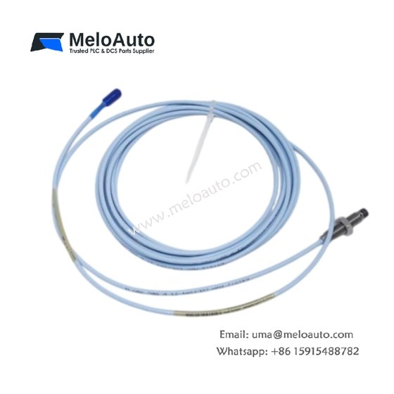 Bently Nevada 330103-00-04-10-01-00 3300 XL 8 mm unarmored probe: 0–2 mm range, 7.87 V/mm, -35°C to +177°C. M10 × 1 thread, 0.4 m cable